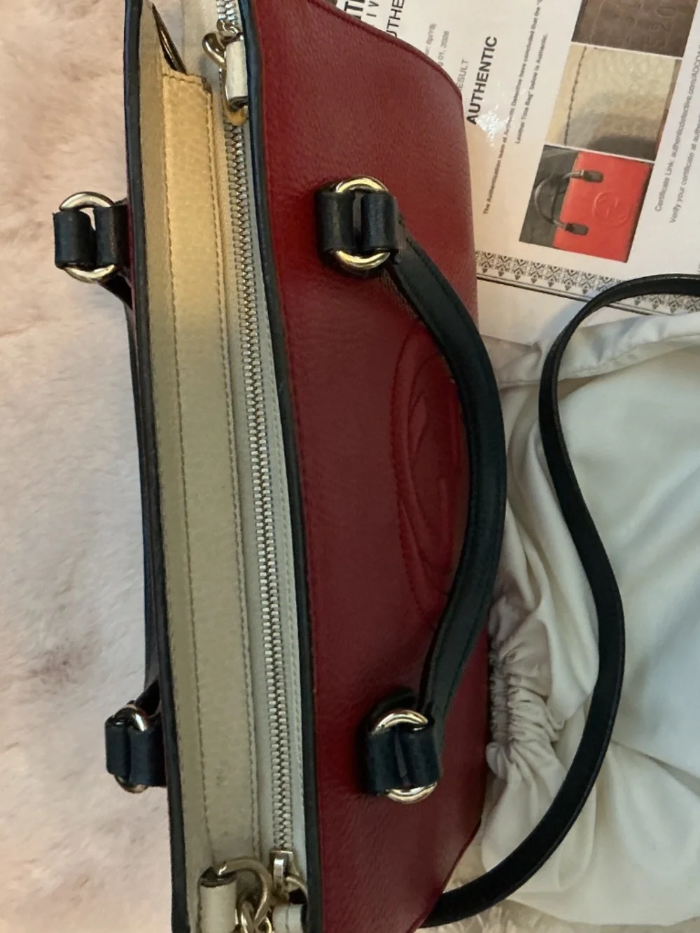 GUCCI AUTHENTIC SHOULDER BAG WITH CROSSBODY STRAP